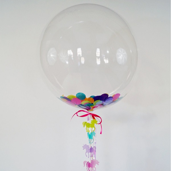 Шар 18 дюймов 46 см полимерный Сфера 3D Deco Bubble Прозрачный